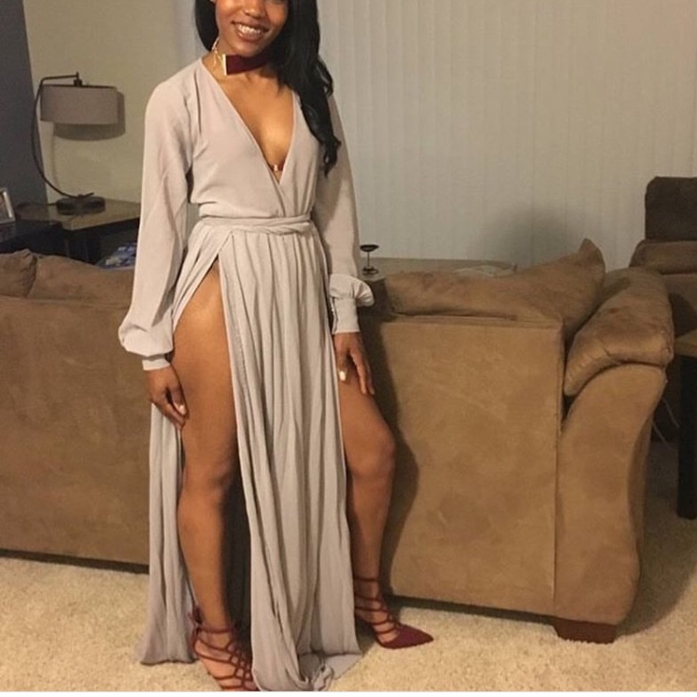 Gray Maxi Dress